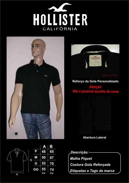 Polo Hollister linha luxo