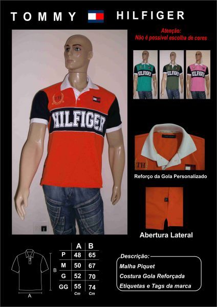 Polo luxo Tommy 2 cores
